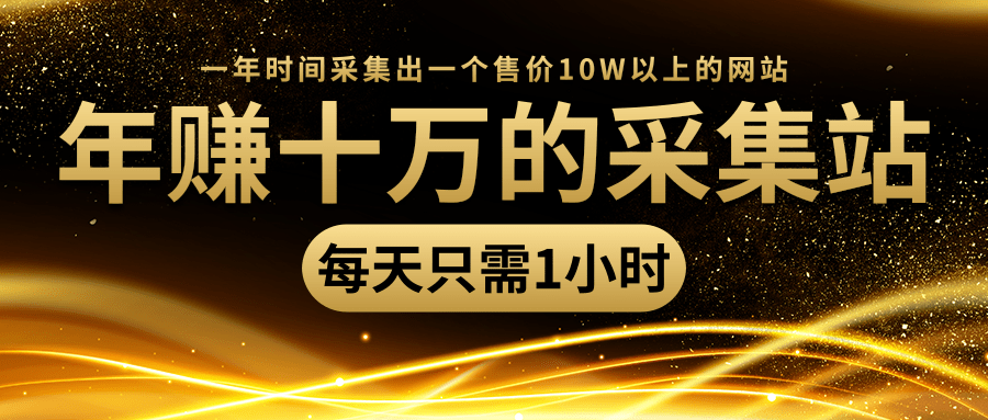 年赚十万的采集站，每天却只需要1小时，一年时间采集出一个售价10W以上的网站-第一资源网
