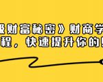 《终极财富秘密》财商学习必修课程,快速提升你的财富(18节视频课)-第一资源网
