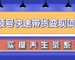 柚子视频号带货实操变现项目，零基础操作养身茶月入10000+-第一资源网