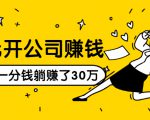 0元开公司赚钱,不花一分钱几天躺赚了30多万,详细操作流程!-第一资源网