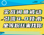 实战闲鱼被动引流4.0技术,坐等粉丝来找你,实操演示日加200+精准粉-第一资源网