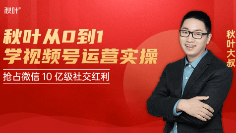 秋叶从0到1学视频号运营实操，抢占微信10亿级红利市场【完结-高清无水印】-第一资源网