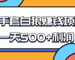 某团队收费项目:空手套白狼,一天500+利润,人人可做-第一资源网
