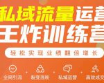 私域流量运营王炸训练营:全网引流+裂变涨粉+私域运营+高效成交-第一资源网