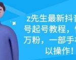 z先生最新抖音美女号起号教程,快速十万粉,一部手机就可以操作-第一资源网