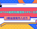详细解析TIKTOK如何利用海外CPS+工具0粉丝轻松变现月入过万-第一资源网