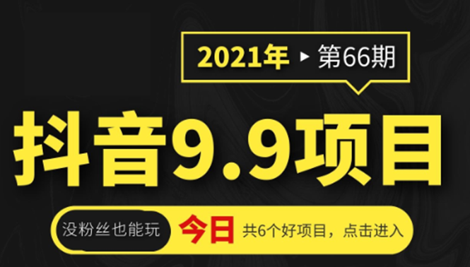 抖音9.9课程项目，没粉丝也能卖课，一天300+粉易变现-第一资源网