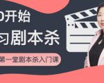 红娘子·从0开始学习剧本杀,你的第一堂剧本杀入门课 简单易懂 市场需求大-第一资源网