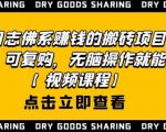 强子日志佛系赚钱的搬砖项目,需求大,可复购,无脑操作就能收钱-第一资源网