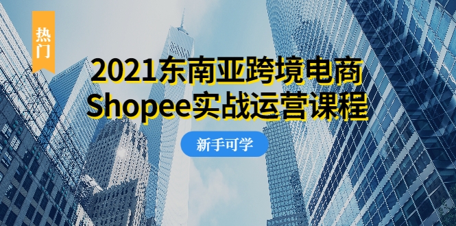 2021东南亚跨境电商Shopee实战运营课程，0基础、0经验、0投资的副业项目-第一资源网
