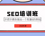 SEO培训班课程,手把手教你做出一个权重6的例站,价值8000元-第一资源网