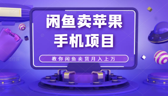 闲鱼卖苹果手机项目，教你闲鱼卖货月入上万-第一资源网