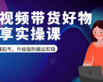 短视频带货好物分享实操课:快速起号,升级版防搬运剪辑-第一资源网