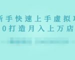 2022年虚拟项目实战指南,新手从0打造月入上万店铺-第一资源网
