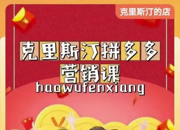 克里斯汀拼多多运营课，适合小白初涉平台，低成本入门-第一资源网