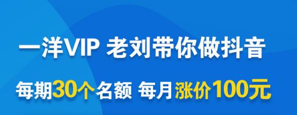 一洋电商抖音VIP，每月集训课+实时答疑+资源共享+联盟合作价值580元-第一资源网