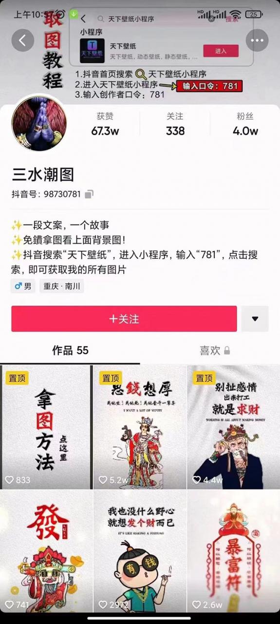 国潮壁纸变现项目，新手可操作日赚200+【素材+软件+教程】-第一资源网