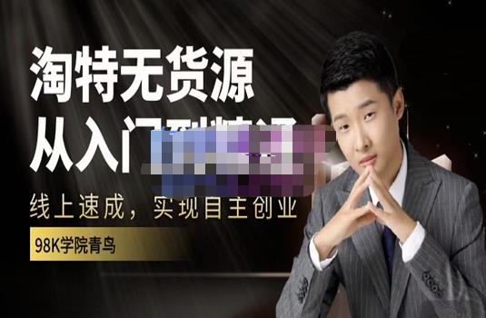 98k学院的淘特无货源线上速成课，从入门到精通，让你最小投入，最高回报-第一资源网