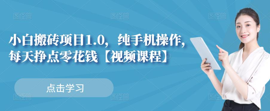 小白搬砖项目1.0，纯手机操作，每天兼职挣点零花钱-第一资源网