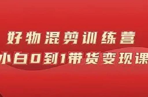 万三好物混剪训练营：小白0到1带货变现课-第一资源网