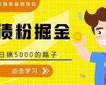 全网2022独家暴利项目,负债粉掘金,日搞5000的路子-第一资源网