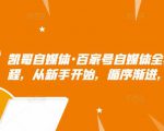 凯哥自媒体·百家号自媒体全套实战赚钱教程,从新手开始,循序渐进,系统的讲解-第一资源网