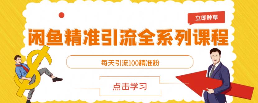 闲鱼精准引流全系列课程，每天引流100精准粉【视频课程】-第一资源网