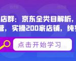贝千电商店群:京东全类目解析,京东店群专业运营,实操200家店铺,纯实战经验-第一资源网