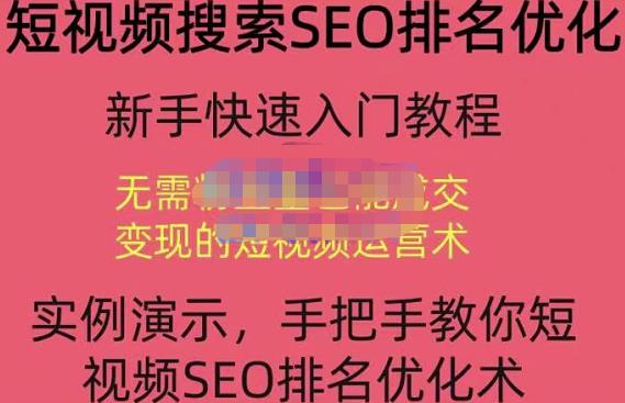 宋老师·短视频搜索SEO优化，教你10分钟创作一个短视频，三天排名上第一-第一资源网