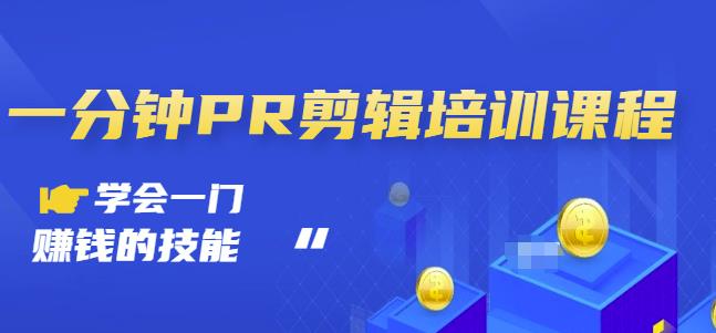 抖音视频一分钟PR剪辑培训：学会一门赚钱的技能，每节课短小精悍-第一资源网