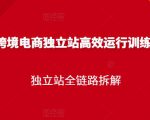 跨境电商独立站高效运行训练营,独立站全链路拆解-第一资源网