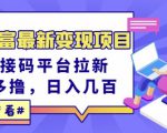 东方财富最新变现项目,利用接码平台拉新,多号多撸,日入几百无压力-第一资源网