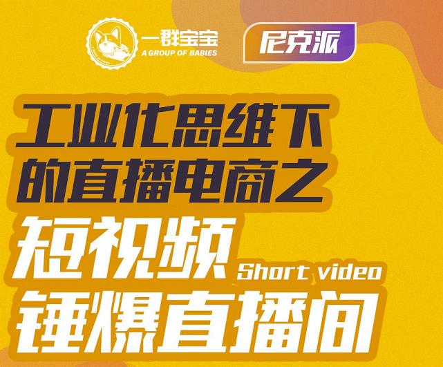 尼克派·工业化思维下的直播电商之短视频锤爆直播间，听话照做执行爆单-第一资源网