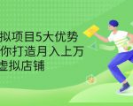 拆解虚拟项目5大优势,0基础教你打造月入上万虚拟店铺(无水印)-第一资源网