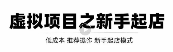 虚拟项目快速起店模式，0成本打造月入几万虚拟店铺！-第一资源网
