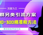 价值888的QQ群另类引流方案,半自动操作日200~300精准粉方法【视频教程】-第一资源网