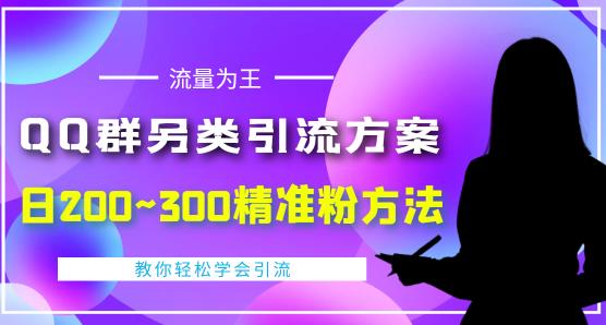 价值888的QQ群另类引流方案，半自动操作日200~300精准粉方法【视频教程】-第一资源网