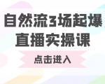自然流3场起爆直播实操课 双标签交互拉号实战系统课-第一资源网