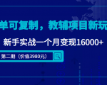 简单可复制,教辅项目新玩法,新手实战一个月变现16000+(第二期)-第一资源网