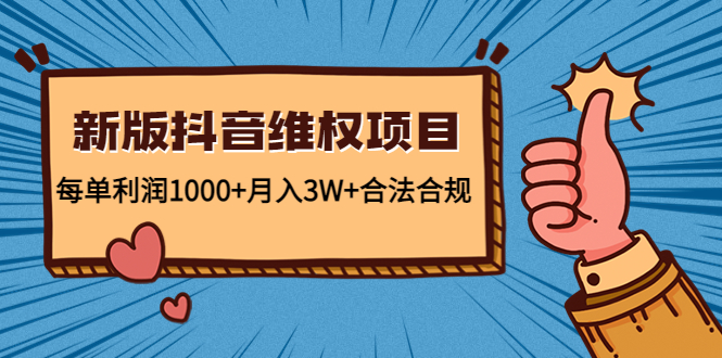 新版抖音维全项目：每单利润1000+月入3W+合法合规-第一资源网