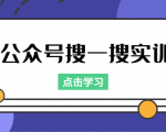 公众号搜一搜实训,收录与恢复收录、 排名优化黑科技,附送工具(价值998元)-第一资源网