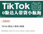 短视频疯人院TikTok 0粉达人带货小航海,TikTok Shop运营带货新模式-第一资源网