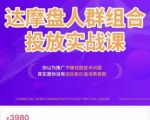阿呆电商·达摩盘人群组合投放实战课,你以为推广不赚钱是技术问题,其实是你没有选好高价值消费客群-第一资源网