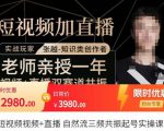 张越·短视频+直播,自然流三频共振起号实操课,短视频所有流量玩法讲解-第一资源网