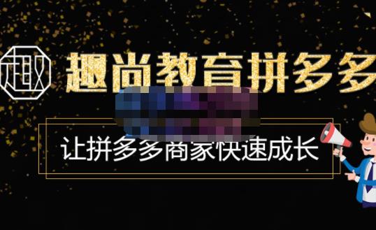 趣尚教育·拼多多运营实操VIP特训营，让拼多多商家快速成长-价值3180元-第一资源网