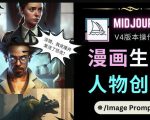 Midjourney V4版本操作教程:2个简单参数,完成漫画生成,人物创建-第一资源网