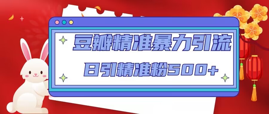 豆瓣精准暴力引流，日引精准粉500+【12课时】-第一资源网