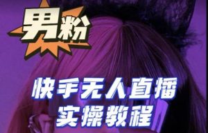 【男粉落地项目】零基础玩转男粉快手无人直播月入3w+,2023快手无人直播实操教程-第一资源网