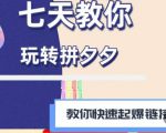 拼多多快速起爆链接思路1.0课程,七天教你玩转拼夕夕,教你快速起爆链接-第一资源网