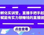 直播孵化实训营,直播手把手起号,赋能有实力想赚钱的直播团队-第一资源网